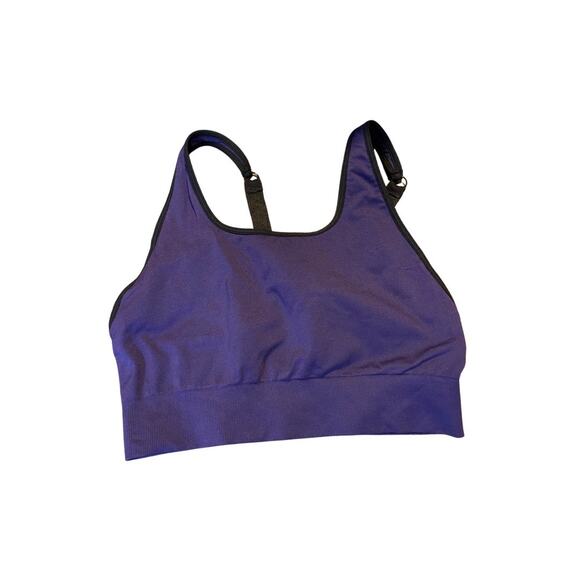 Fabletics Eliza Purple Adjustable Seamless Sports Bra Size Medium Athletic - Picture 1 of 3